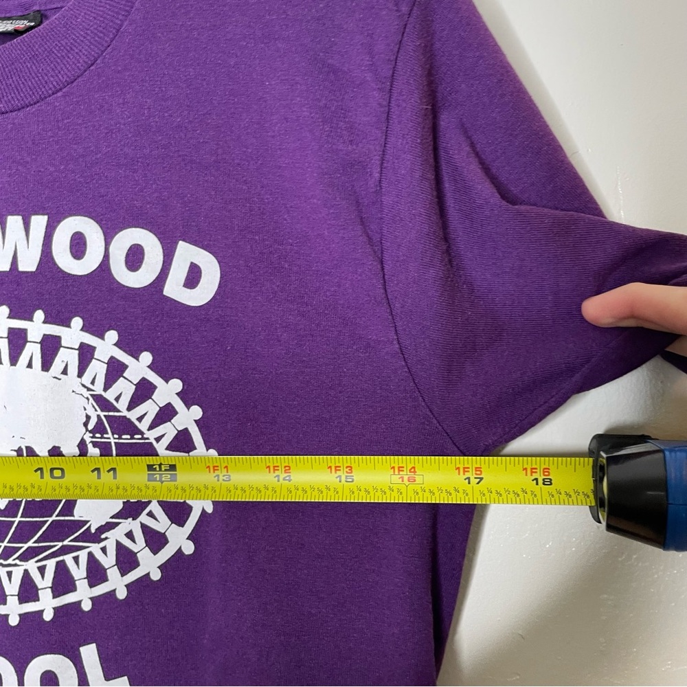 VINTAGE 90s PURPLE SHOREWOOD SCHOOL MADISON WISCONSIN T SHIRT SZ S - Picture 3 of 4